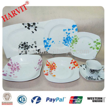 Polka Dot Ebay Thailand Kitchenware Freely S Shaped Dinner Set/Royal Fine Porcelain Tableware Dinnerware Sets